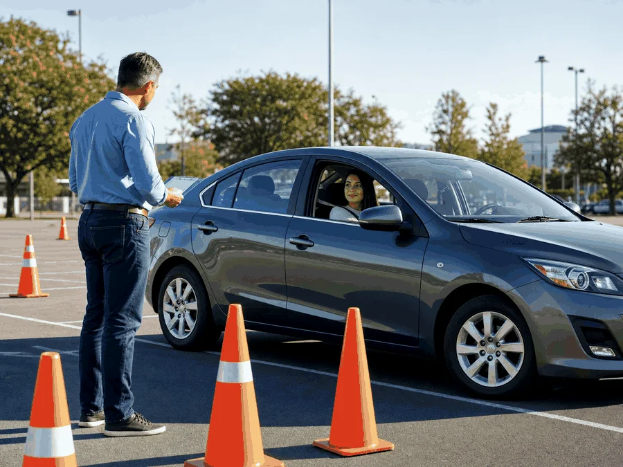 Driving lessons Edmonton — Arrow Driving School in-car driving lesson